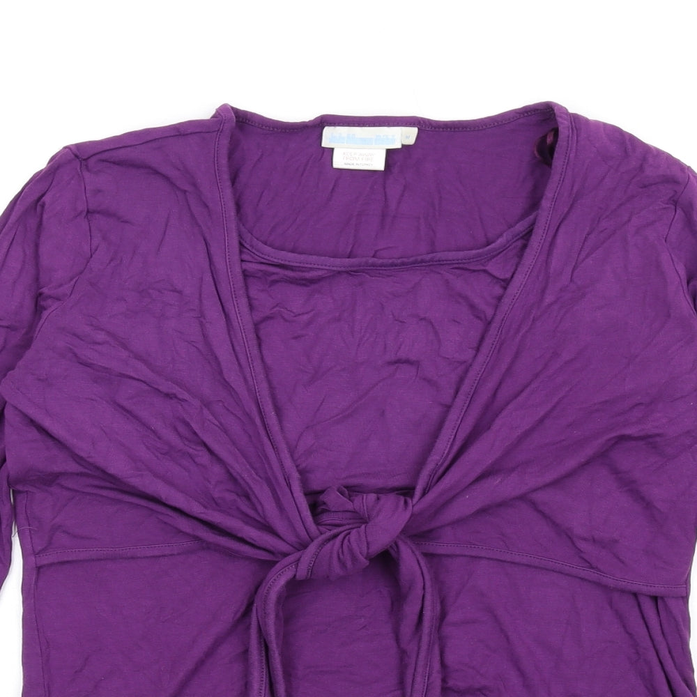 Womens UK Size M JoJo Maman Bébé Purple Basic T-Shirt