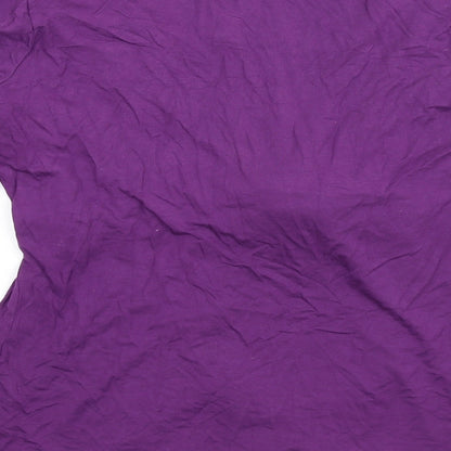 Womens UK Size M JoJo Maman Bébé Purple Basic T-Shirt
