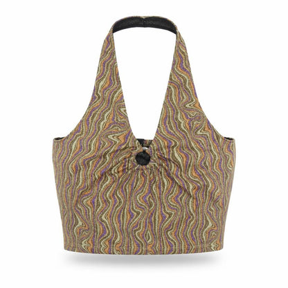 Womens UK Size L Urban Outfitters Multicoloured Cropped Tank