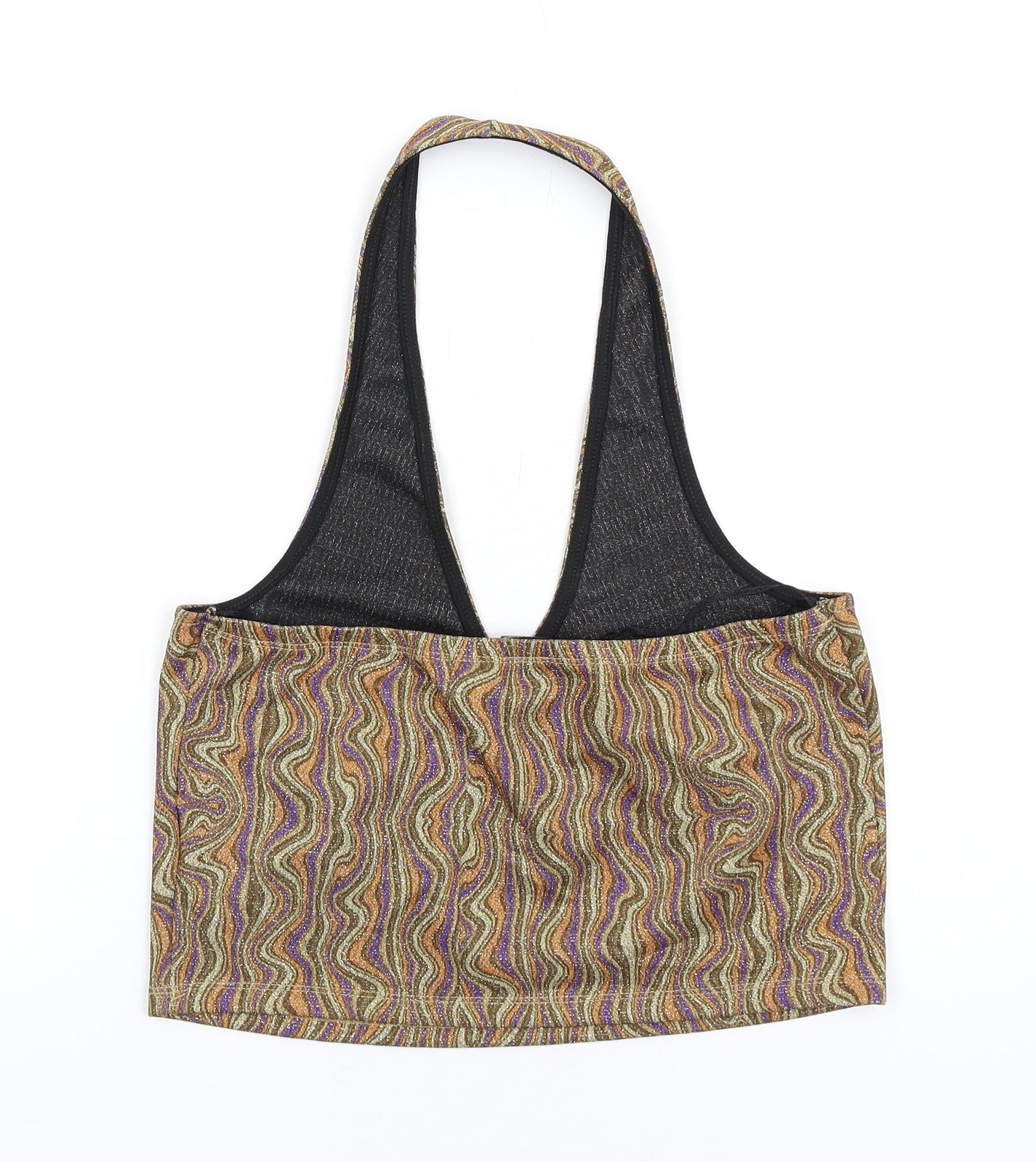 Womens UK Size L Urban Outfitters Multicoloured Cropped Tank