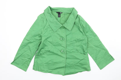Womens UK Size 12 H&M Green Jacket