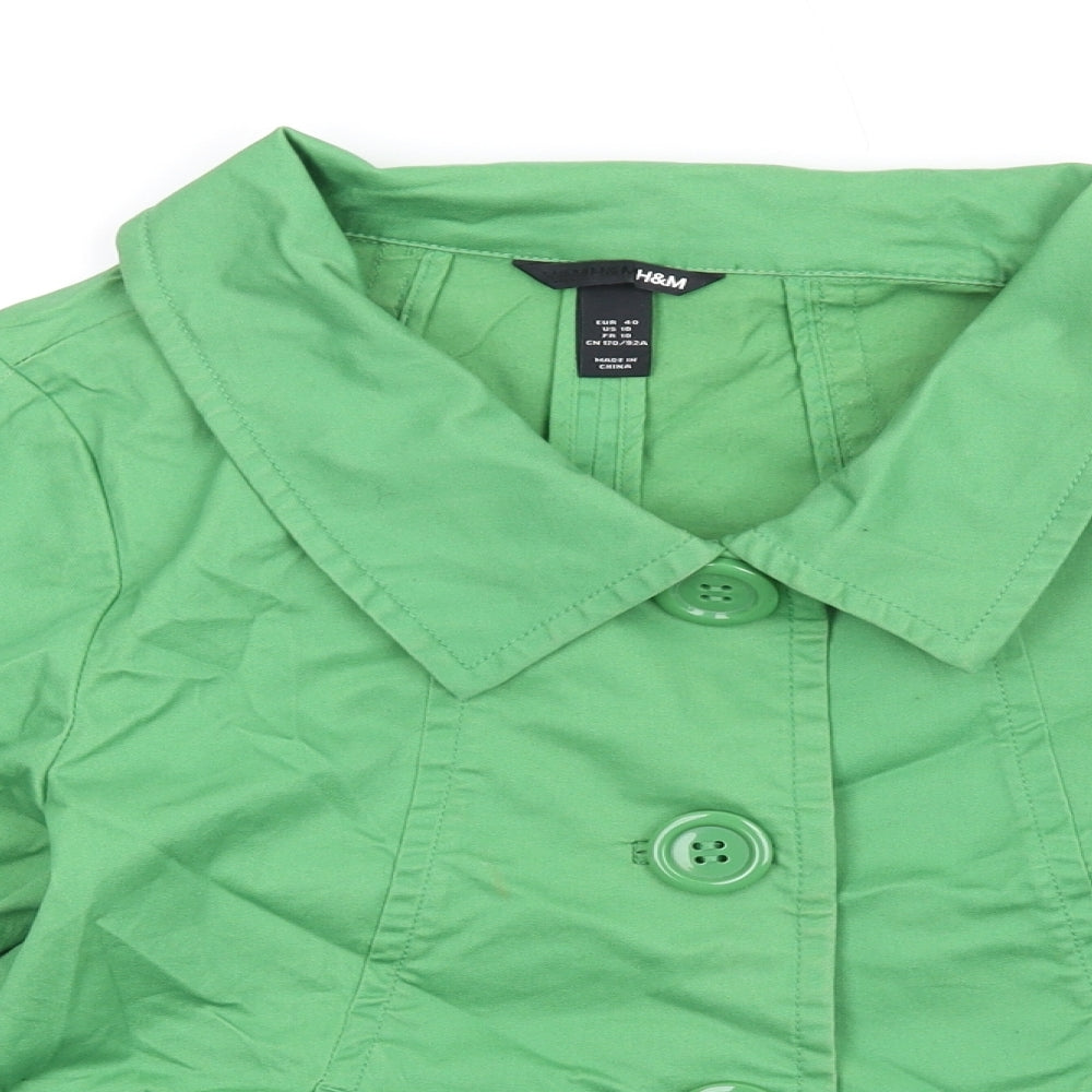 Womens UK Size 12 H&M Green Jacket