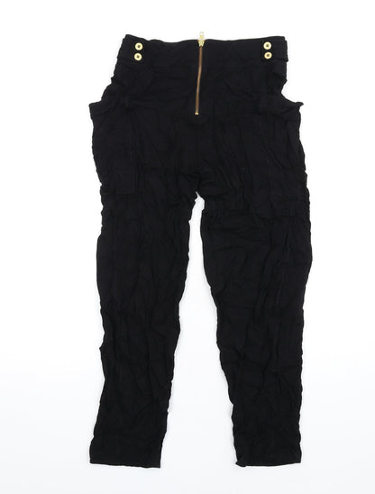 Womens UK Size 6 French Connection Regular Fit  Black Trousers