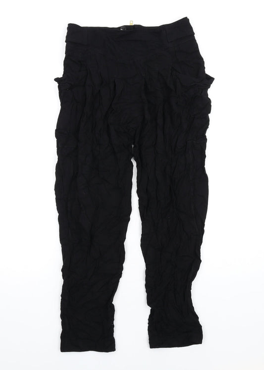 Womens UK Size 6 French Connection Regular Fit  Black Trousers