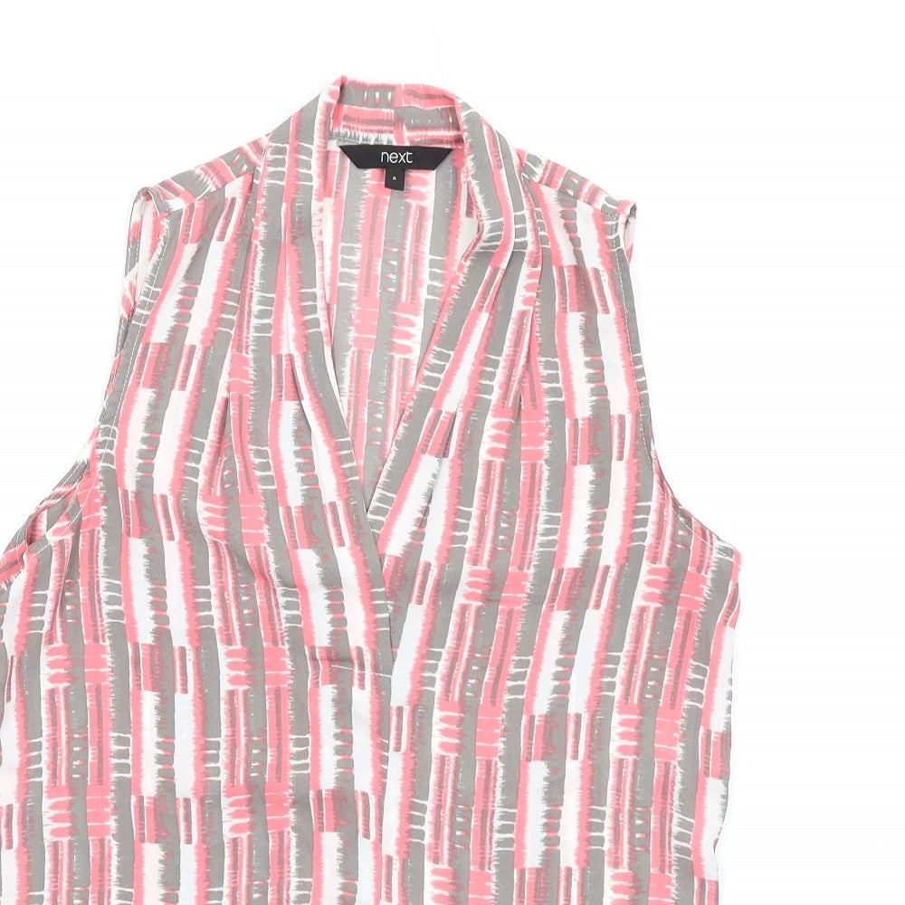 Womens UK Size 6 NEXT Multicoloured Basic Blouse