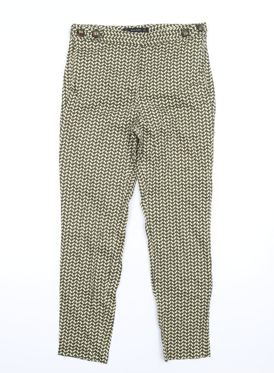 Womens UK Size M Zara Regular Fit  Green Trousers