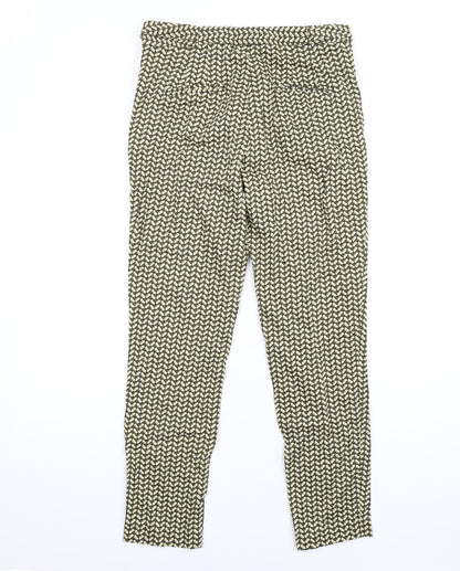Womens UK Size M Zara Regular Fit  Green Trousers