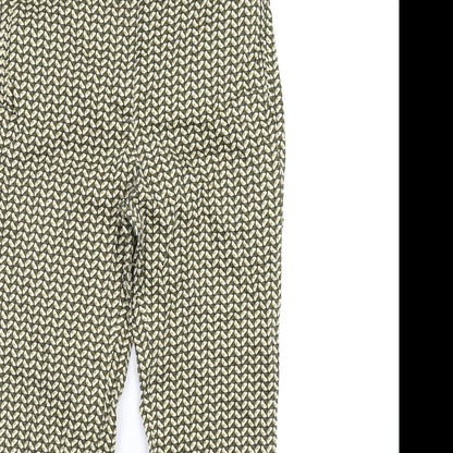 Womens UK Size M Zara Regular Fit  Green Trousers