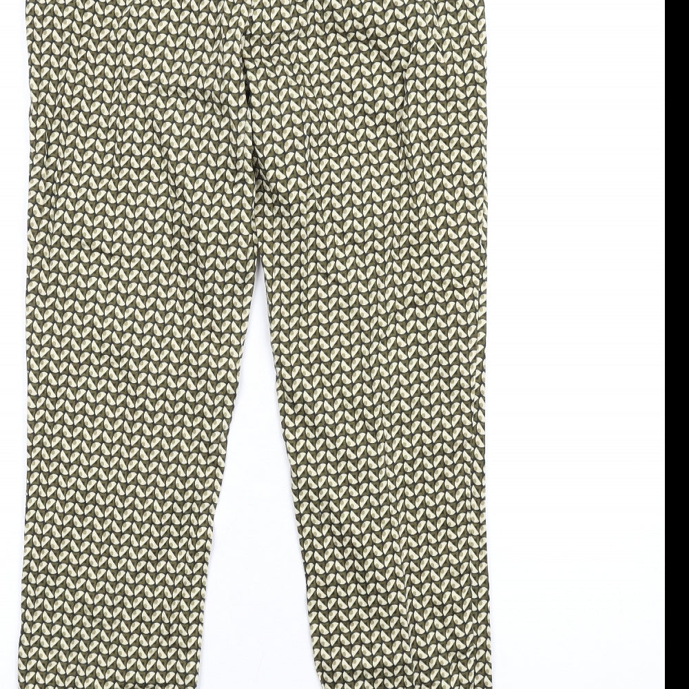 Womens UK Size M Zara Regular Fit  Green Trousers