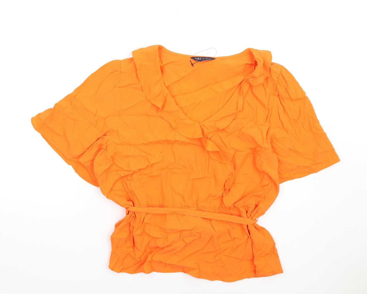 Womens UK Size 20 Marks and Spencer Orange Basic Blouse