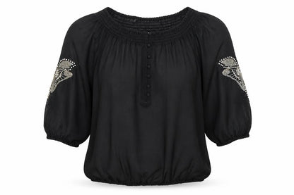 Womens UK Size M Wallis Black Basic Blouse