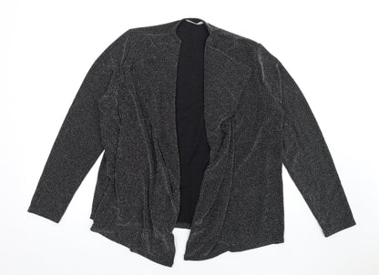 Womens UK Size 16 Classic Black Kimono T-Shirt