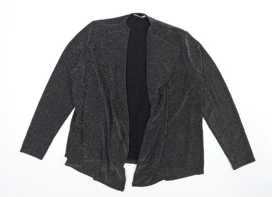 Womens UK Size 16 Classic Black Kimono T-Shirt
