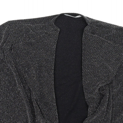 Womens UK Size 16 Classic Black Kimono T-Shirt