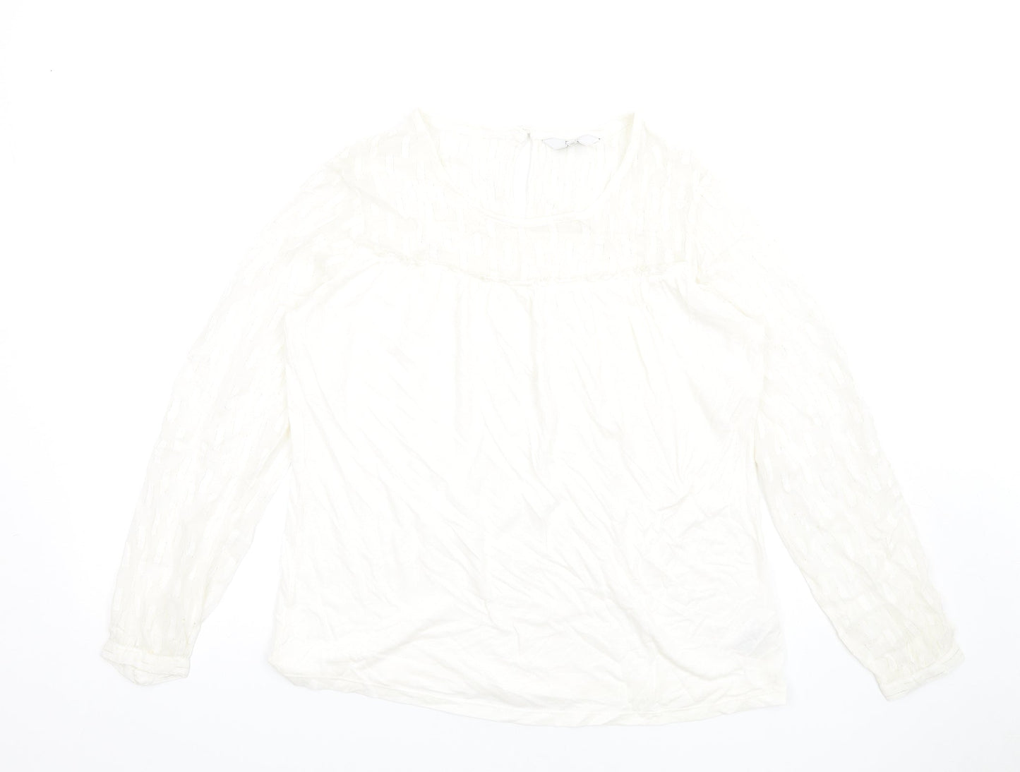 Womens UK Size 14 NEXT Ivory Basic T-Shirt