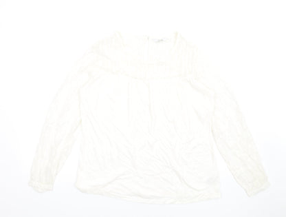 Womens UK Size 14 NEXT Ivory Basic T-Shirt