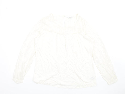 Womens UK Size 14 NEXT Ivory Basic T-Shirt