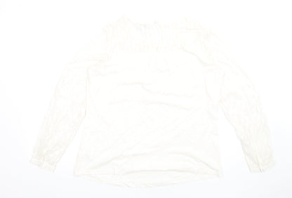 Womens UK Size 14 NEXT Ivory Basic T-Shirt