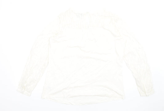 Womens UK Size 14 NEXT Ivory Basic T-Shirt