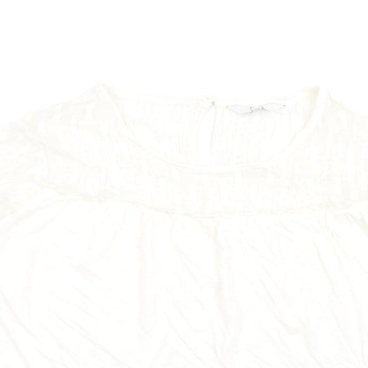 Womens UK Size 14 NEXT Ivory Basic T-Shirt