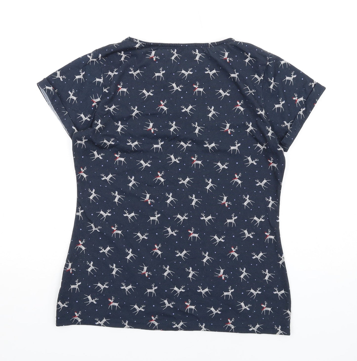 Womens UK Size 10 Marks and Spencer Blue Basic T-Shirt