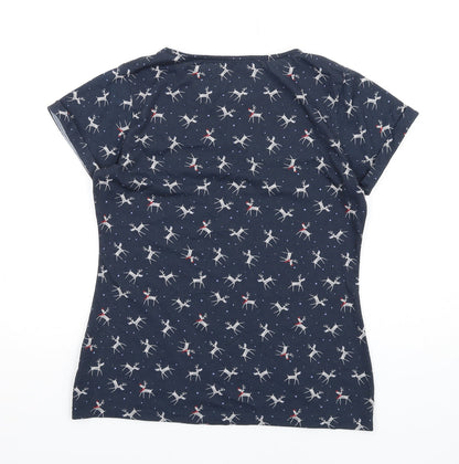 Womens UK Size 10 Marks and Spencer Blue Basic T-Shirt