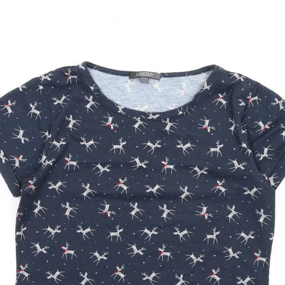 Womens UK Size 10 Marks and Spencer Blue Basic T-Shirt