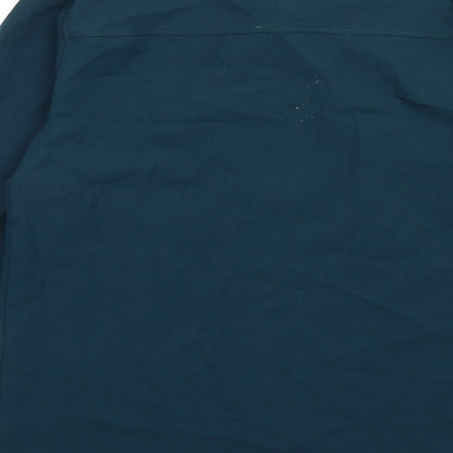 Boohoo Mens Green Polyester Button-Up Size S Collared Button