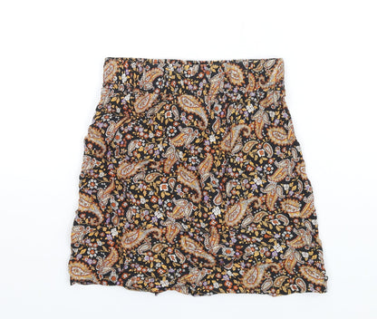 Nobody's Child Womens Multicoloured Paisley Viscose A-Line Skirt Size 8