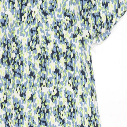 Marks and Spencer Womens Multicoloured Floral Viscose Maxi Size 10 V-Neck Zip