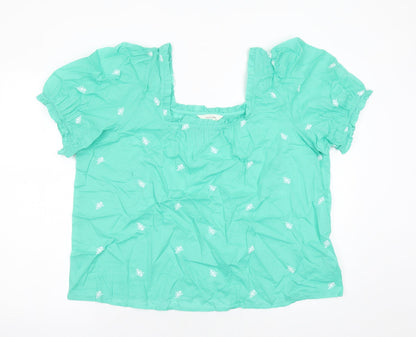 Womens UK Size 20 Per Una Green Basic Blouse