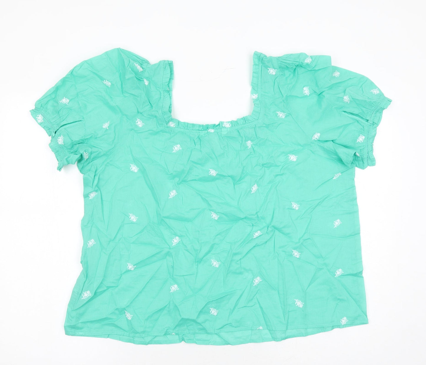 Womens UK Size 20 Per Una Green Basic Blouse