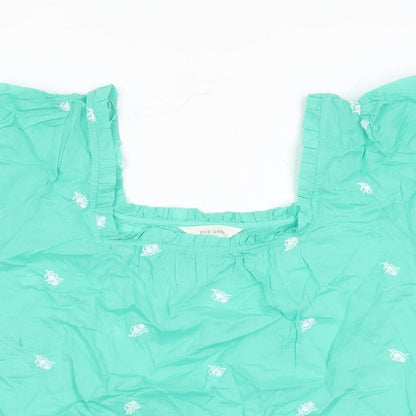 Womens UK Size 20 Per Una Green Basic Blouse