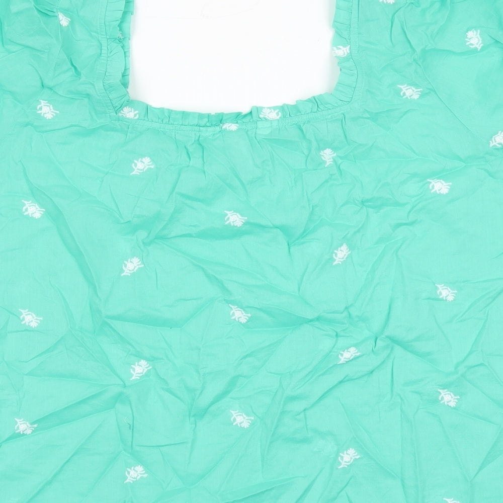 Womens UK Size 20 Per Una Green Basic Blouse
