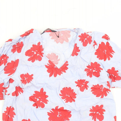 Womens UK Size 6 Marks and Spencer Blue Basic Blouse