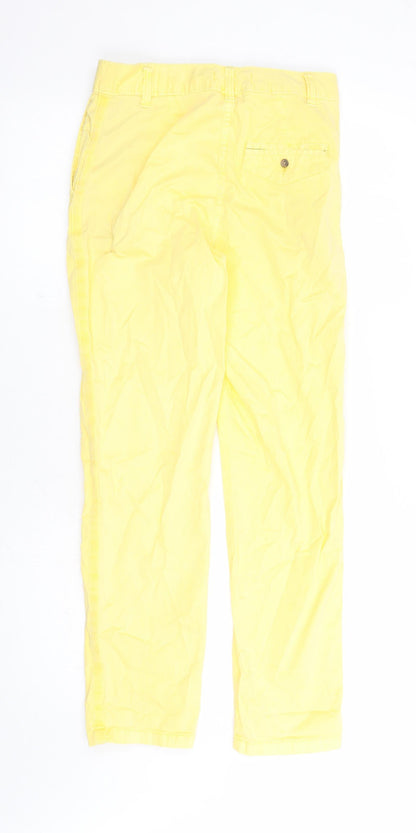 Womens UK Size 6 Marks and Spencer Regular Fit Chino Yellow Trousers