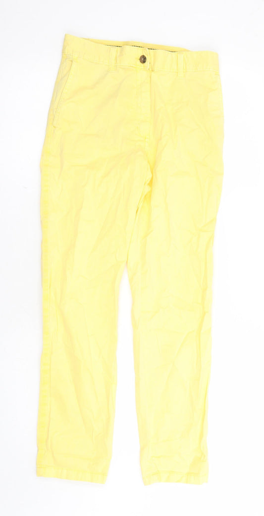 Womens UK Size 6 Marks and Spencer Regular Fit Chino Yellow Trousers
