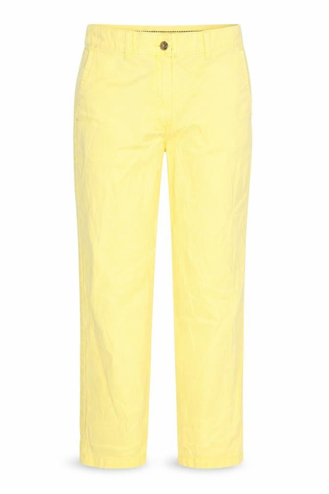 Womens UK Size 6 Marks and Spencer Regular Fit Chino Yellow Trousers