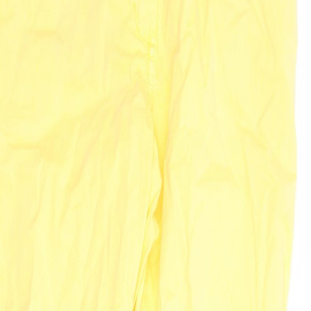 Womens UK Size 6 Marks and Spencer Regular Fit Chino Yellow Trousers
