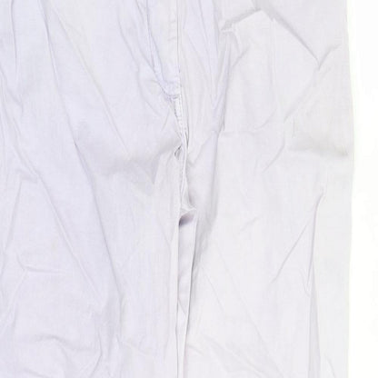 Marks and Spencer Womens Purple Cotton Chino Trousers Size 6 L27 in Regular Zip
