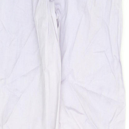 Marks and Spencer Womens Purple Cotton Chino Trousers Size 6 L27 in Regular Zip
