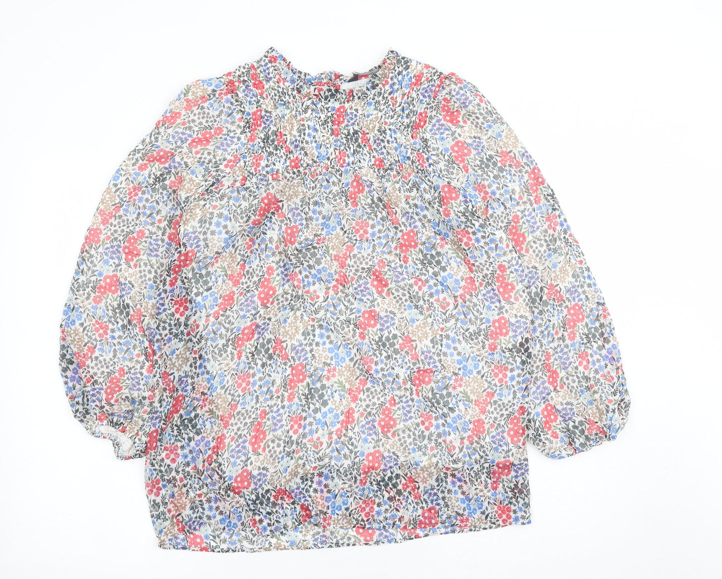 Womens UK Size 10 Marks and Spencer Multicoloured Basic Blouse
