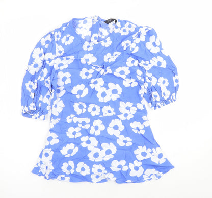 Womens UK Size 6 Marks and Spencer Blue Basic Blouse