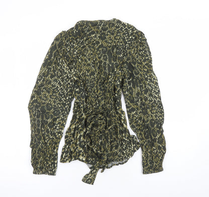 Womens UK Size 6 Marks and Spencer Green Basic Blouse
