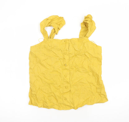 Womens UK Size 12 Marks and Spencer Yellow Camisole Tank