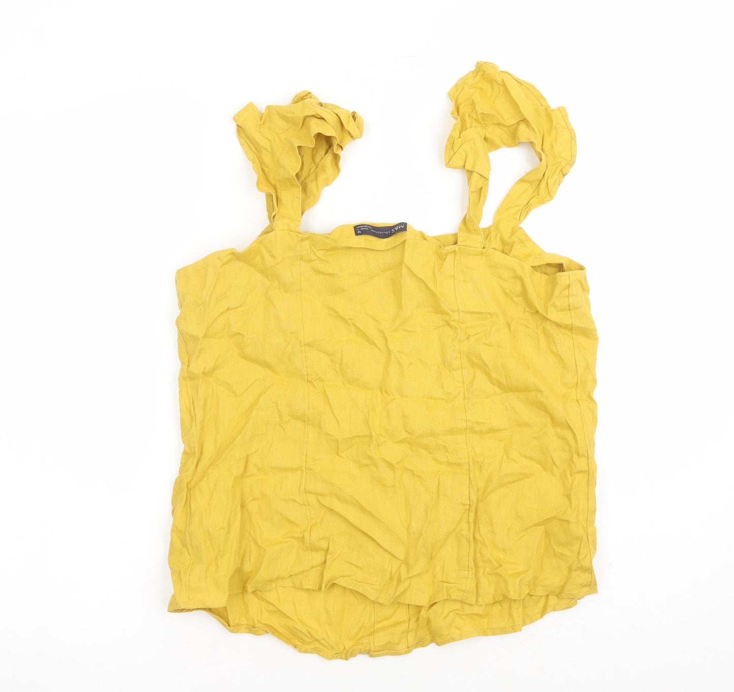 Womens UK Size 12 Marks and Spencer Yellow Camisole Tank