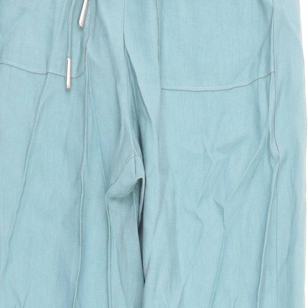 Womens UK Size 8 Marks and Spencer Regular Fit Chino Blue Trousers