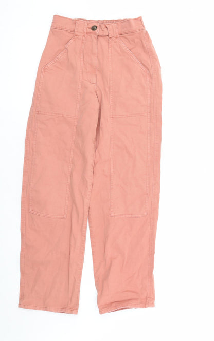 Womens UK Size 6 Marks and Spencer Regular Fit Straight Orange Jeans
