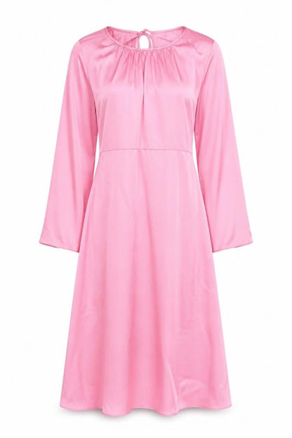 Marks and Spencer Womens Pink Polyester A-Line Size 12 Round Neck Zip