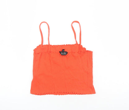 Womens UK Size 12 Topshop Red Cropped Tank